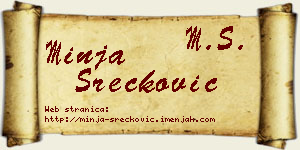 Minja Srećković vizit kartica